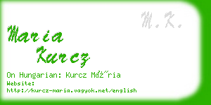 maria kurcz business card